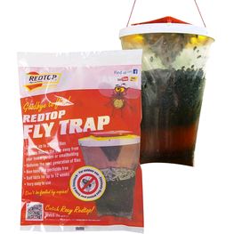 Red Top Fly Traps, Fly Trap, Red, 2 Pack