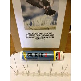 3 Metres Bird Defender Spikes for narrow ledges with silicon fixing adhesive