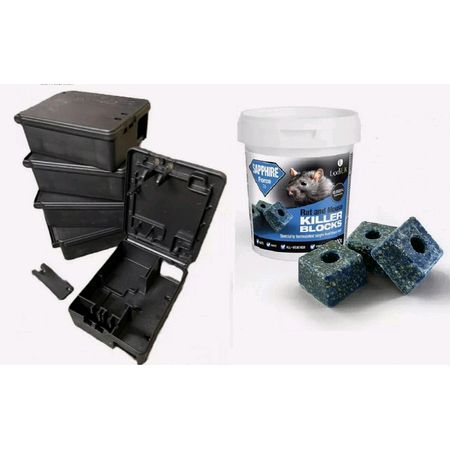Sapphire Ultra Rat Mouse Block Strong Fast Single Feed Bait Blocks
