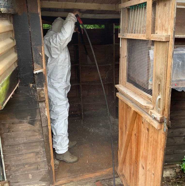 Aviary Clean Spraying